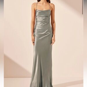 Shona Joy La Lune Lace Back Maxi Dress - Sage